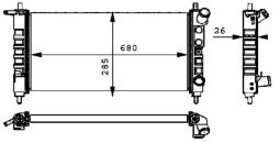 Radiator, engine cooling MAHLE CR313000P