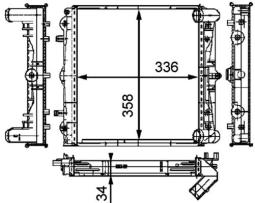 Radiator, engine cooling MAHLE CR383000P