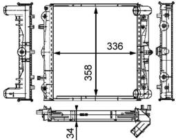 Radiator, engine cooling MAHLE CR383000S