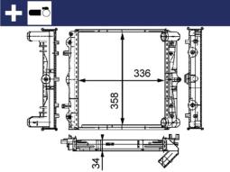 Radiator, engine cooling MAHLE CR383000S