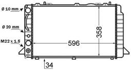 Radiator, engine cooling MAHLE CR396000P