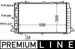 Radiator, engine cooling MAHLE CR396000P