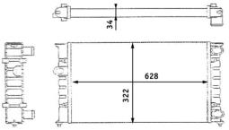 Radiator, engine cooling MAHLE CR348000S