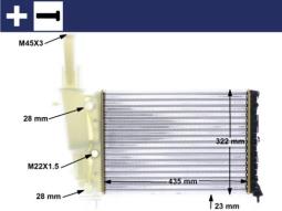 Radiator, engine cooling MAHLE CR351000S