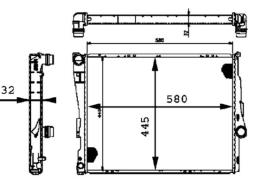 Radiator, engine cooling MAHLE CR458000P