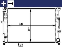 Radiator, engine cooling MAHLE CR423000S
