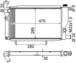 Radiator, engine cooling MAHLE CR428000S