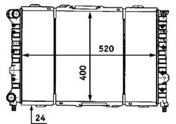 Radiator, engine cooling MAHLE CR461000S