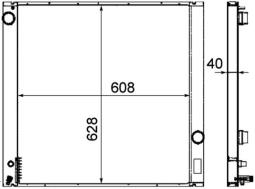 Radiator, engine cooling MAHLE CR530000P