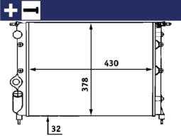 Radiator, engine cooling MAHLE CR476000S