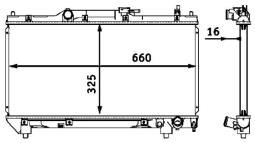 Radiator, engine cooling MAHLE CR544000S