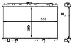 Radiator, engine cooling MAHLE CR545000S