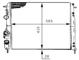 Radiator, engine cooling MAHLE CR493000S