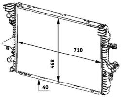 Radiator, engine cooling MAHLE CR584000P