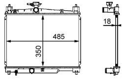 Radiator, engine cooling MAHLE CR539000S