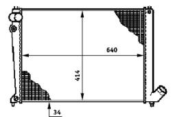 Radiator, engine cooling MAHLE CR594000S