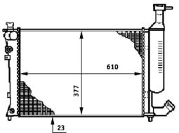Radiator, engine cooling MAHLE CR596000S