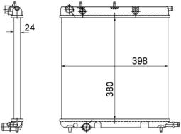 Radiator, engine cooling MAHLE CR556002S