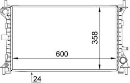Radiator, engine cooling MAHLE CR628000S