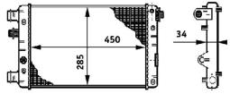 Radiator, engine cooling MAHLE CR575000P