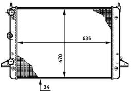 Radiator, engine cooling MAHLE CR640000S