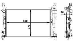 Radiator, engine cooling MAHLE CR660000P