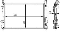 Radiator, engine cooling MAHLE CR661000S