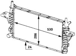 Radiator, engine cooling MAHLE CR609000S