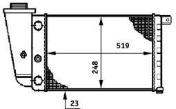 Radiator, engine cooling MAHLE CR617000S