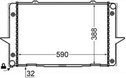 Radiator, engine cooling MAHLE CR764000S