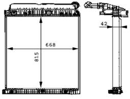 Radiator, engine cooling MAHLE CR673000P