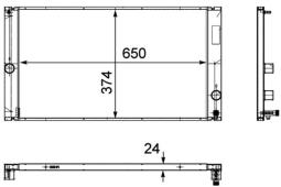 Radiator, engine cooling MAHLE CR779000P