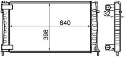 Radiator, engine cooling MAHLE CR803000S