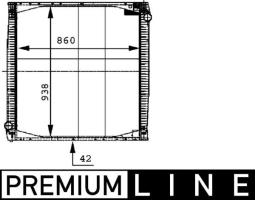 Radiator, engine cooling MAHLE CR696000P
