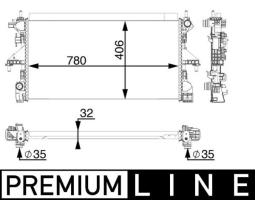 Radiator, engine cooling MAHLE CR698000P