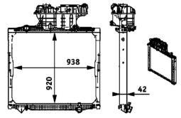 Radiator, engine cooling MAHLE CR701000P