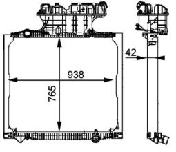 Radiator, engine cooling MAHLE CR702000P