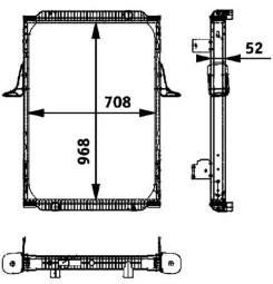 Radiator, engine cooling MAHLE CR704000P