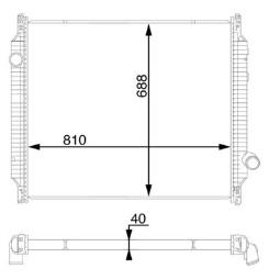 Radiator, engine cooling MAHLE CR709000S
