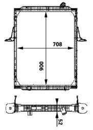 Radiator, engine cooling MAHLE CR717000P