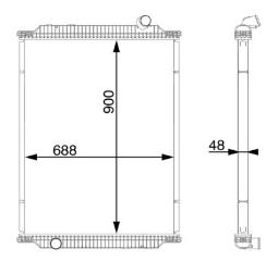 Radiator, engine cooling MAHLE CR717000S