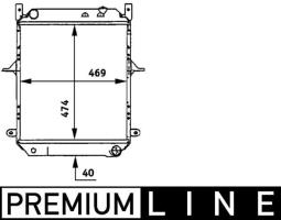 Radiator, engine cooling MAHLE CR721000P