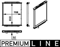 Radiator, engine cooling MAHLE CR725000P
