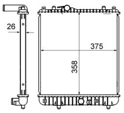 Radiator, engine cooling MAHLE CR836000S