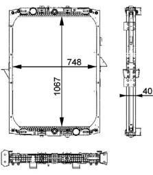 Radiator, engine cooling MAHLE CR728000P