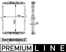 Radiator, engine cooling MAHLE CR728000P