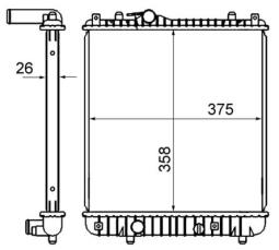 Radiator, engine cooling MAHLE CR837000S