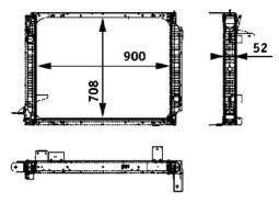 Radiator, engine cooling MAHLE CR732000P