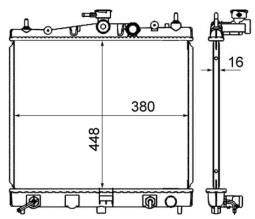 Radiator, engine cooling MAHLE CR839000S