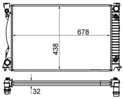 Radiator, engine cooling MAHLE CR842000S